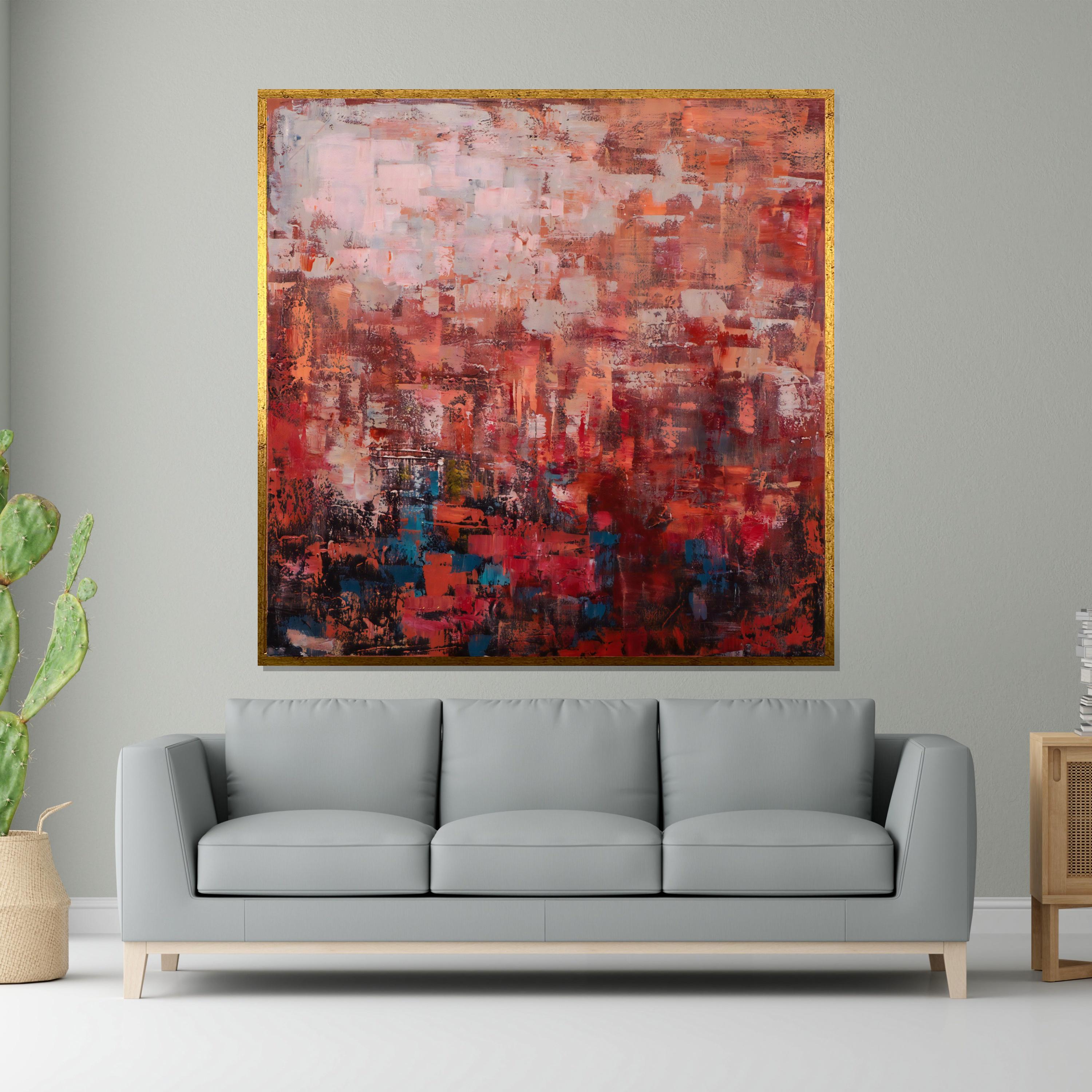 Abstract Blush Canvas, Textured Wall Art, Modern Abstract Painting, Warm Tones Canvas, Contemporary Art, Ready To Hang Wall Decor