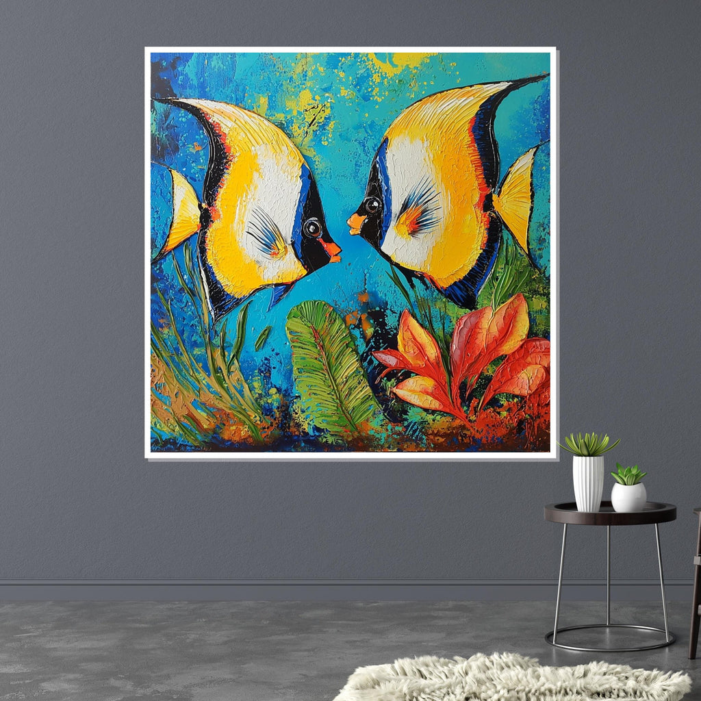 Colorful Fish Canvas, Vibrant Fish Wall Art, Marine Life Print, Underwater Art, Wall Art Canvas Design, Ready to Hang Decoration