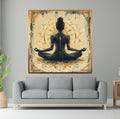 Meditative Lotus, Yoga Art Canvas, Spiritual Wall Art, Mandala Meditation Print, Zen Decor, Wall Art Canvas Design, Ready To Hang
