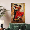Flamenco Dance Canvas, Spanish Dancers Wall Art, Couples Dancing Print, Wall Art Canvas Design, Ready to Hang Decoration
