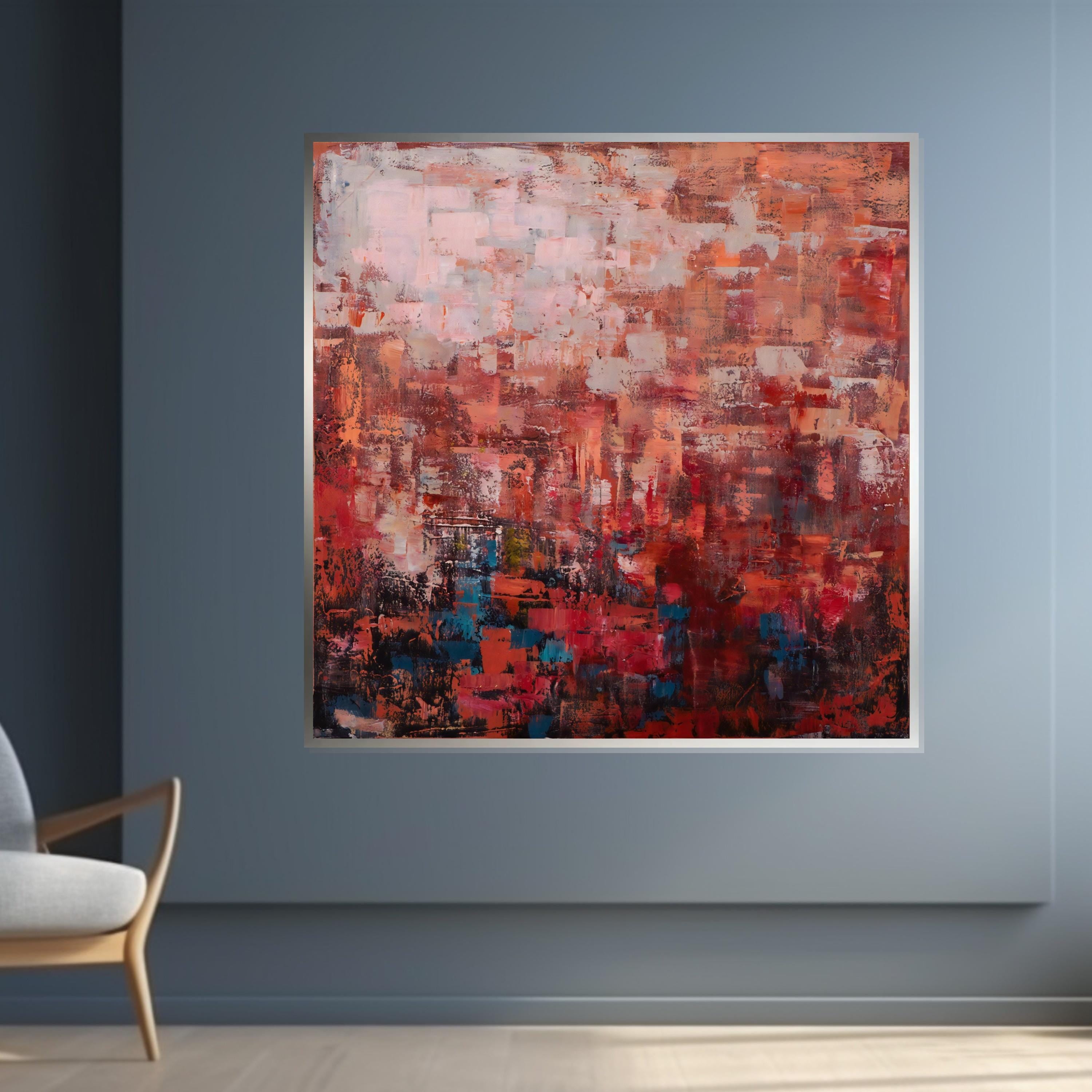 Abstract Blush Canvas, Textured Wall Art, Modern Abstract Painting, Warm Tones Canvas, Contemporary Art, Ready To Hang Wall Decor