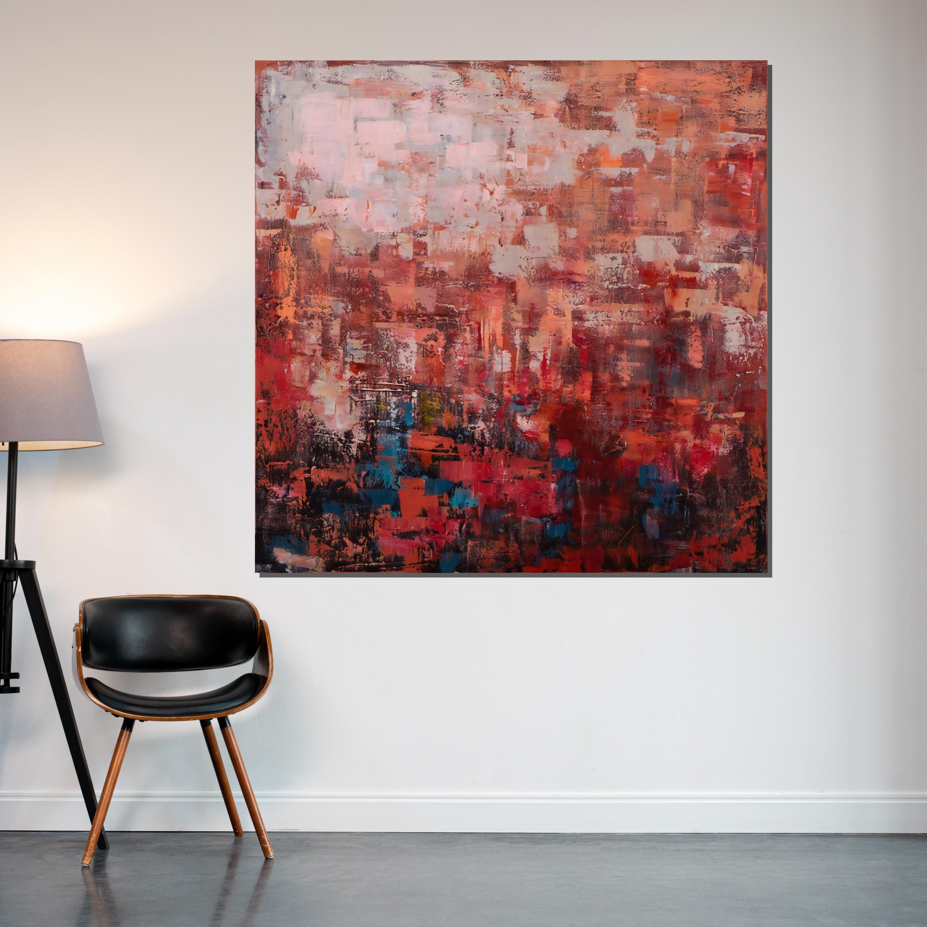 Abstract Blush Canvas, Textured Wall Art, Modern Abstract Painting, Warm Tones Canvas, Contemporary Art, Ready To Hang Wall Decor