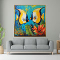 Colorful Fish Canvas, Vibrant Fish Wall Art, Marine Life Print, Underwater Art, Wall Art Canvas Design, Ready to Hang Decoration