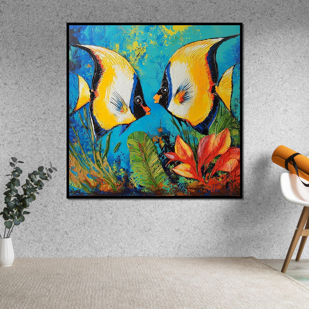 Colorful Fish Canvas, Vibrant Fish Wall Art, Marine Life Print, Underwater Art, Wall Art Canvas Design, Ready to Hang Decoration
