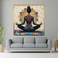Yoga Mandala Canvas Art, Meditation Poster, Spiritual Wall Art Canvas, Colorful Meditation Print, Wall Art Canvas Design, Ready to Hang