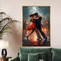 Tango Couple Canvas Art, Dance Wall Print, Romantic Dance Painting, Passionate Dance Decor, Wall Art Canvas Design, Ready to Hang Decor