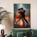 Tango Couple Canvas Art, Dance Wall Print, Romantic Dance Painting, Passionate Dance Decor, Wall Art Canvas Design, Ready to Hang Decor