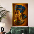 Egyptian Queen Canvas, Nefertiti Art, Wall Art Canvas Design, Ancient Royalty Poster, Ready to Hang Home Decor
