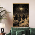 Three Wise Men Canvas, Starry Night Journey, Nativity Art, Wall Art Canvas Design, Ready To Hang Decoration, Biblical Christmas Decor