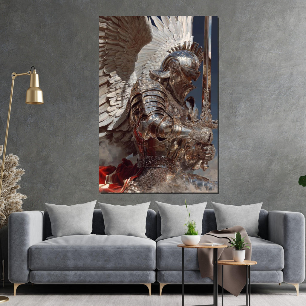 Medieval Knights Canvas, Crusader Battle Art, Knight Wall Painting, Historical Wall Art, Canvas Design, Ready to Hang Décor