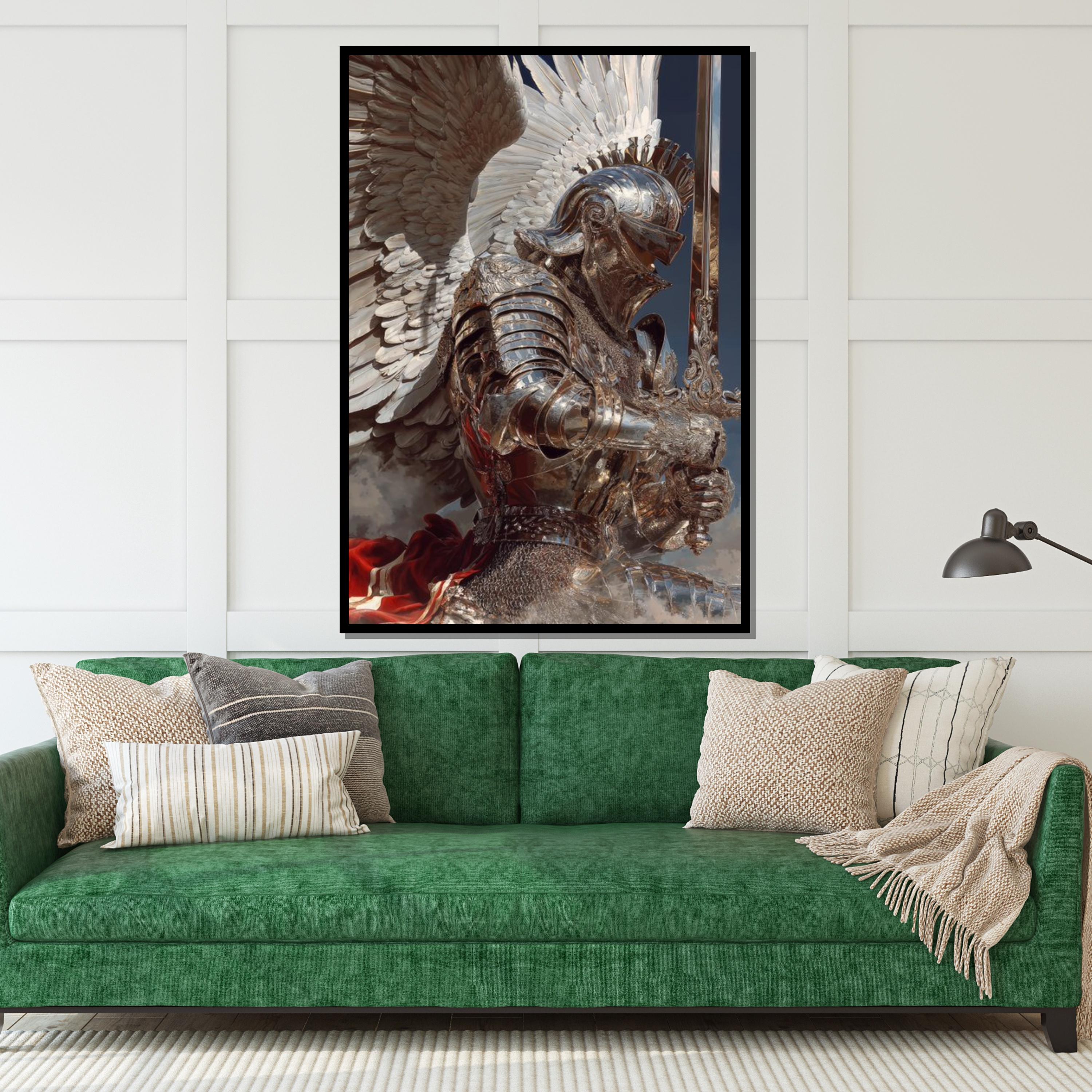 Medieval Knights Canvas, Crusader Battle Art, Knight Wall Painting, Historical Wall Art, Canvas Design, Ready to Hang Décor