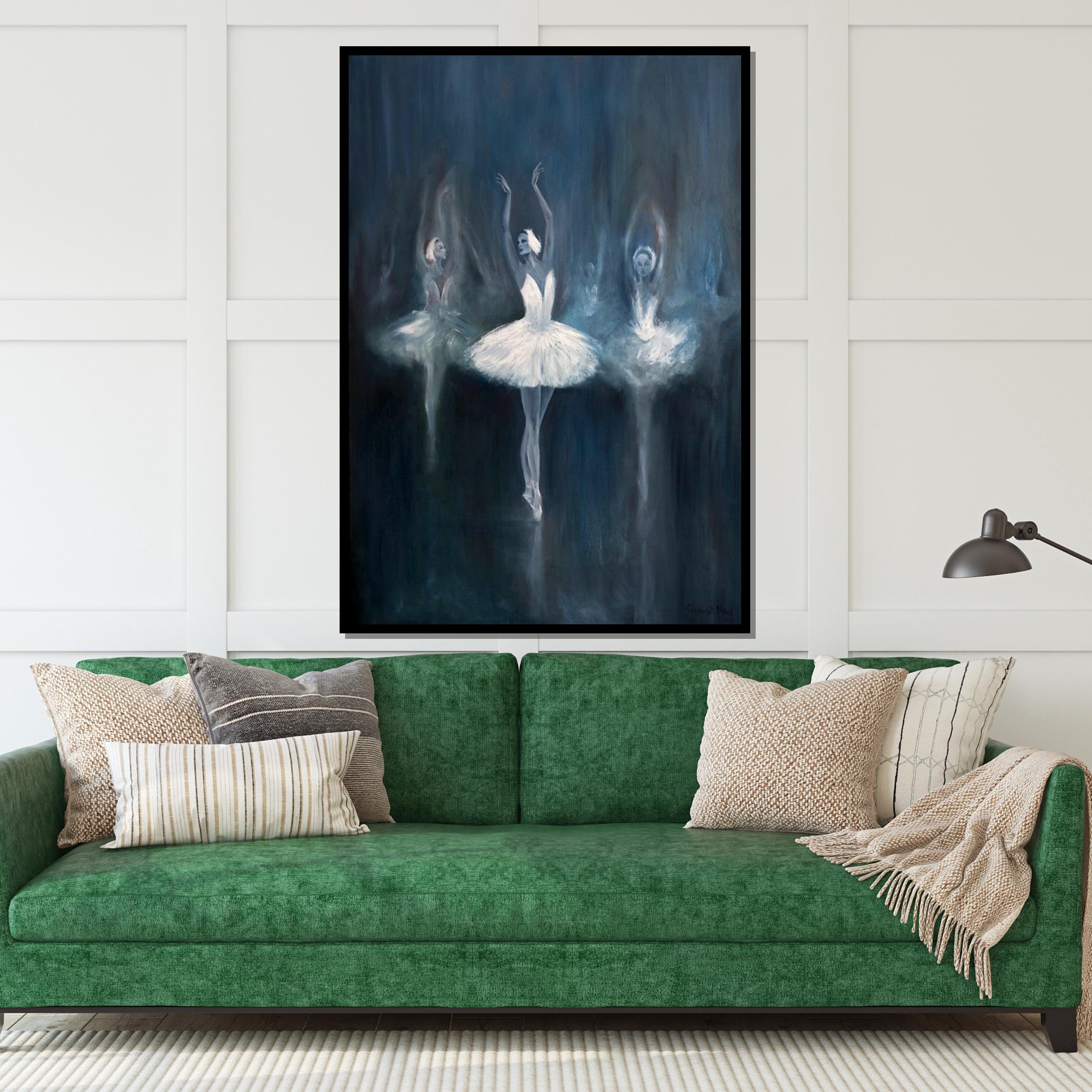 Elegant Ballerinas Canvas, Dance Wall Art, Ballet Dancers Print, Wall Art Canvas Design, Ethereal Dance Decor, Ready To Hang Decoration