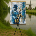 Jazz Saxophonist Canvas, Music Wall Art, Saxophone Player Print, Wall Art Canvas Design, Ready To Hang Decoration