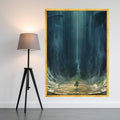 Epic Ocean Canvas Print – Fantasy Wall Art, Deep Sea Wall Decor, Ready to Hang Dramatic Wall Decoration