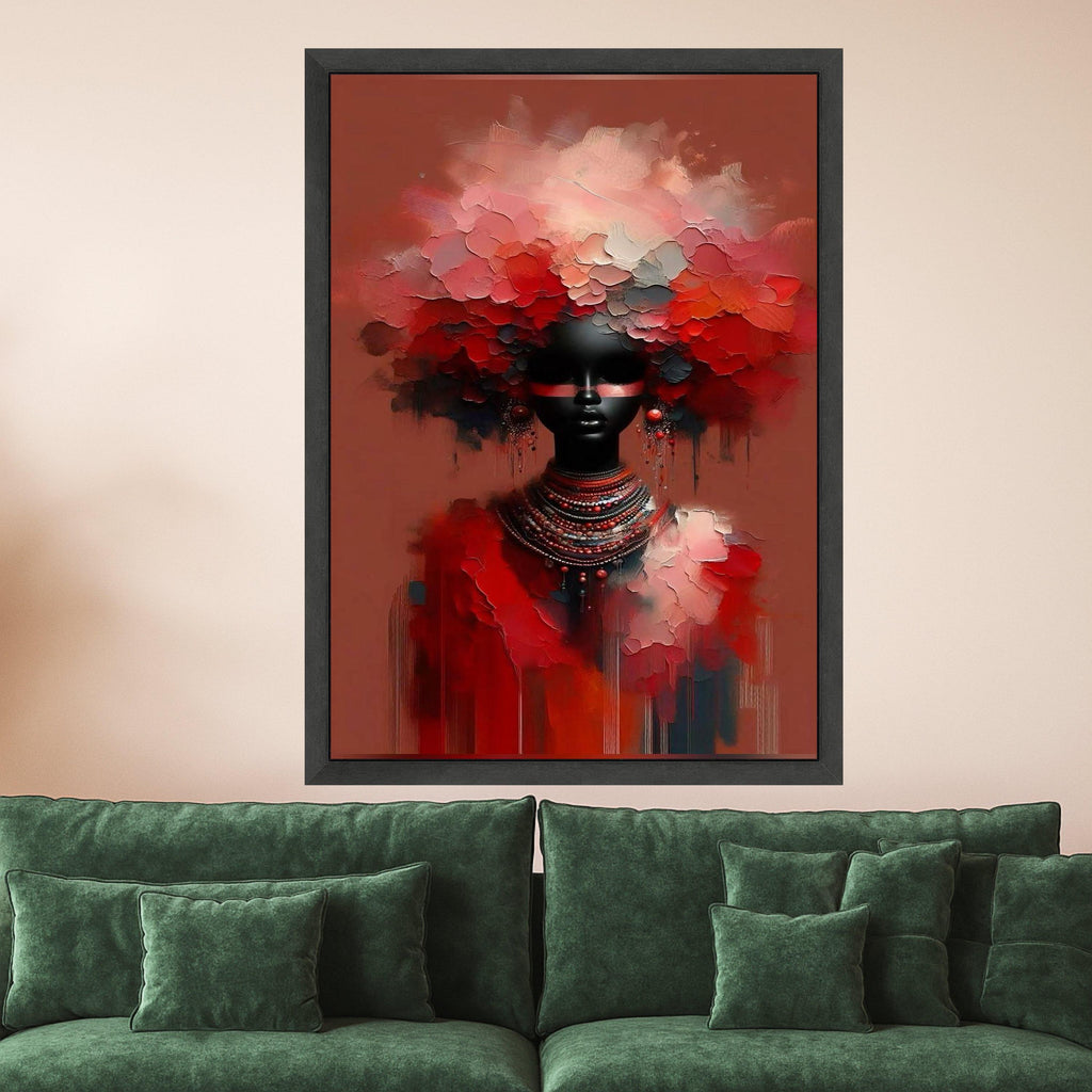 Abstract Portrait Canvas Print – Modern Wall Art, Vibrant Wall Decor, Contemporary Artwork Ready to Hang