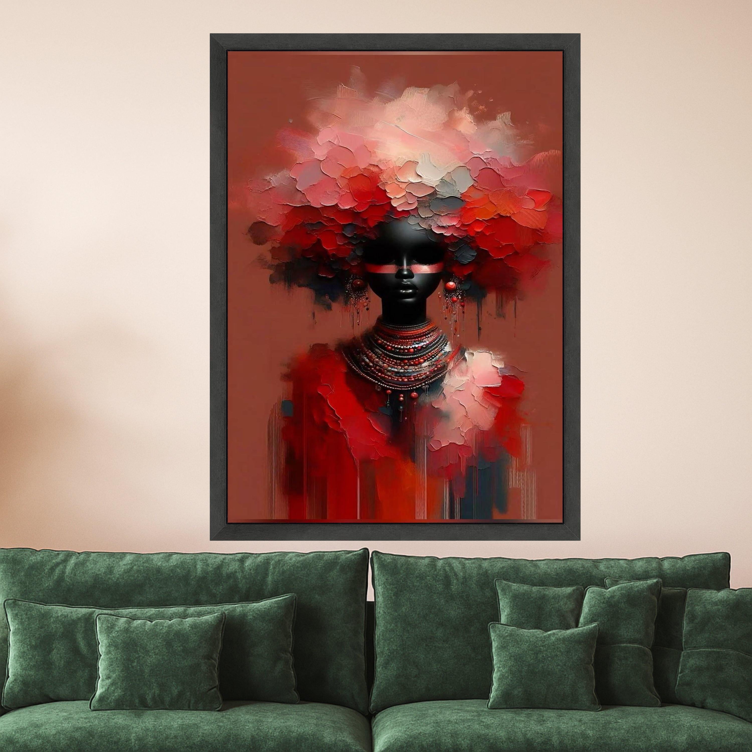 Abstract Portrait Canvas Print – Modern Wall Art, Vibrant Wall Decor, Contemporary Artwork Ready to Hang