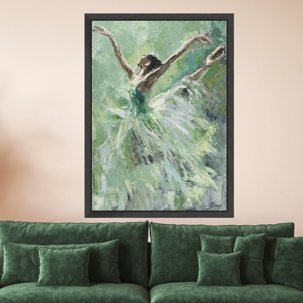 Ballerina Canvas Print – Elegant Wall Art, Impressionist Wall Decor, Ready to Hang Ballet Wall Decoration