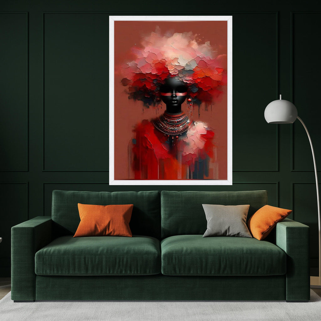 Abstract Portrait Canvas Print – Modern Wall Art, Vibrant Wall Decor, Contemporary Artwork Ready to Hang