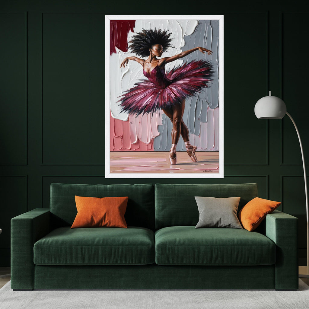 Ballerina Canvas Print – Elegant Wall Art, Dance Wall Decor, Ready to Hang Modern Wall Decoration