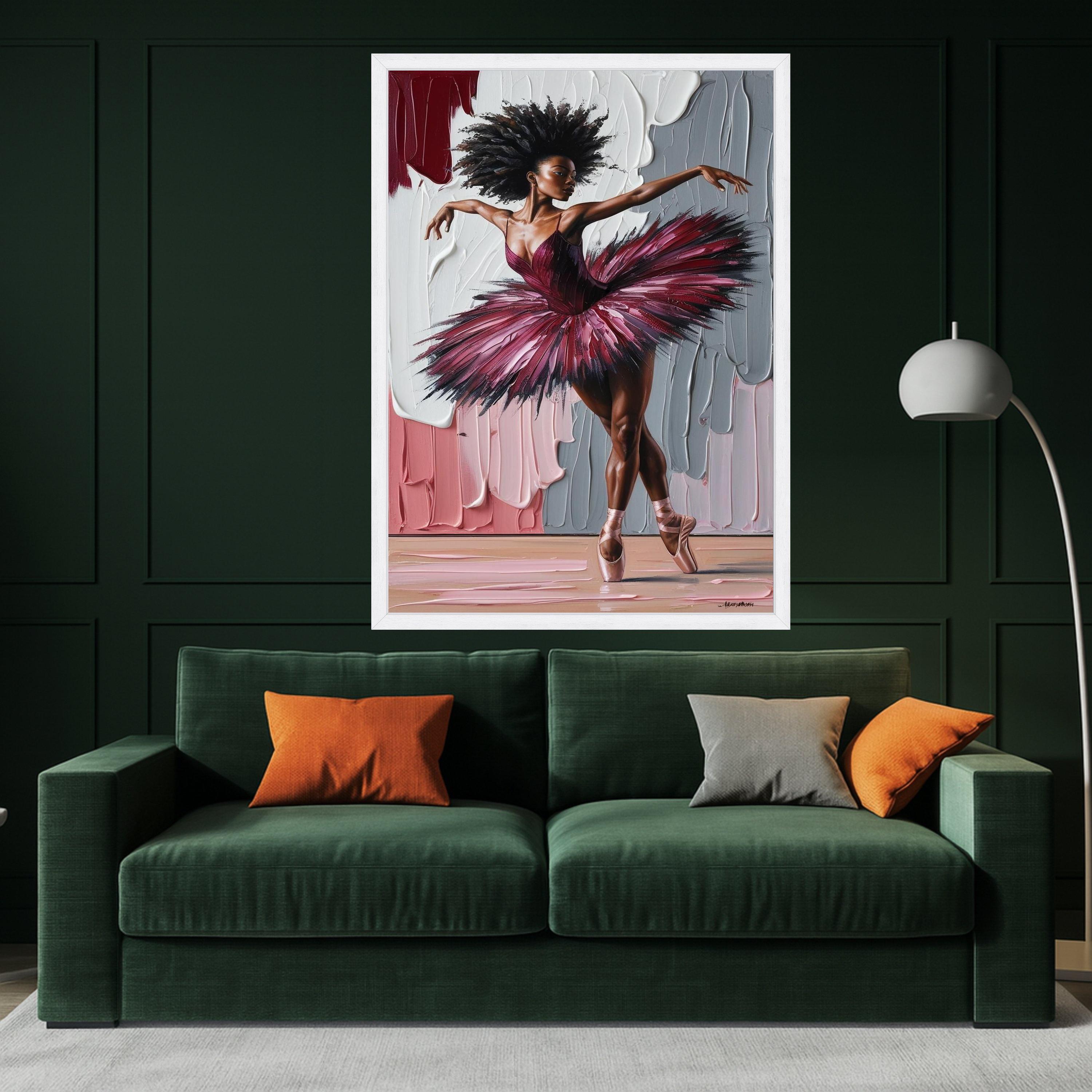 Ballerina Canvas Print – Elegant Wall Art, Dance Wall Decor, Ready to Hang Modern Wall Decoration