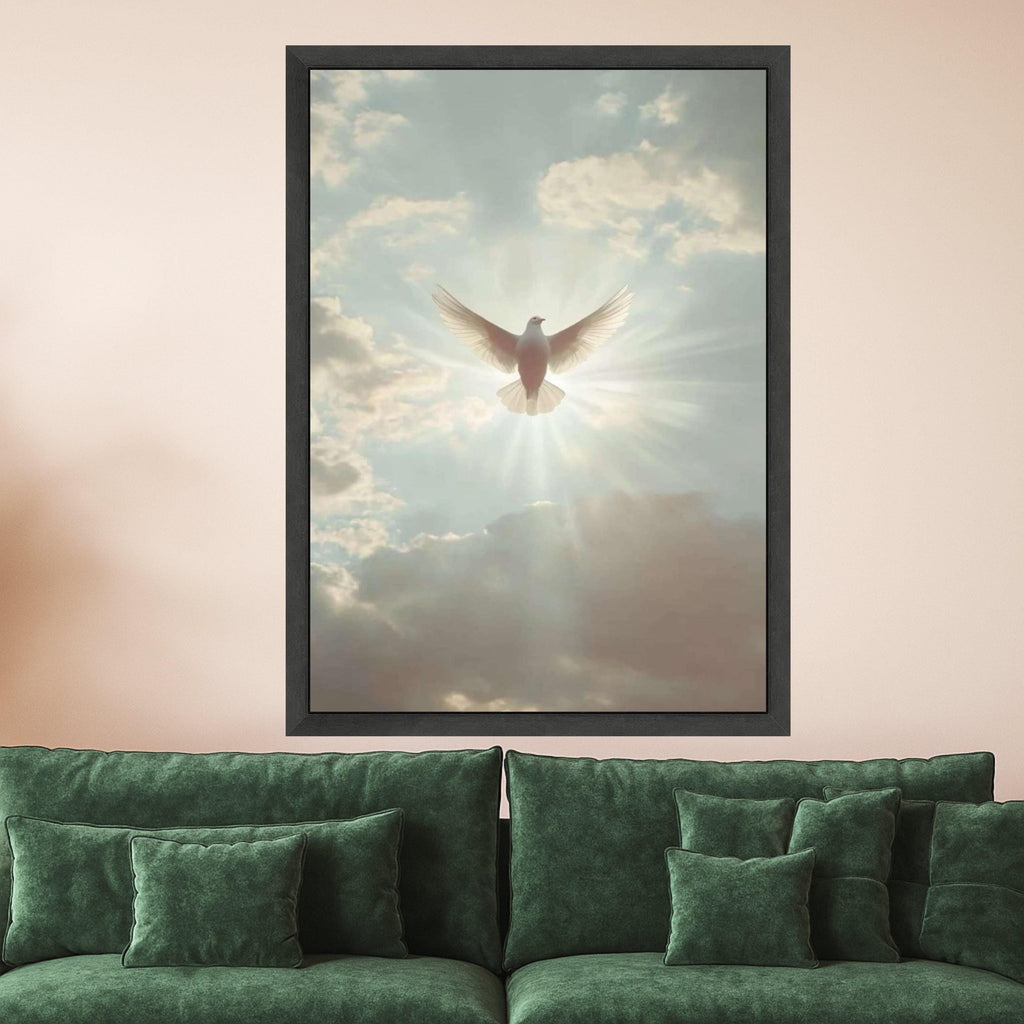 Dove Canvas Print – Spiritual Wall Art, Peaceful Wall Decor, Inspirational Artwork Ready to Hang
