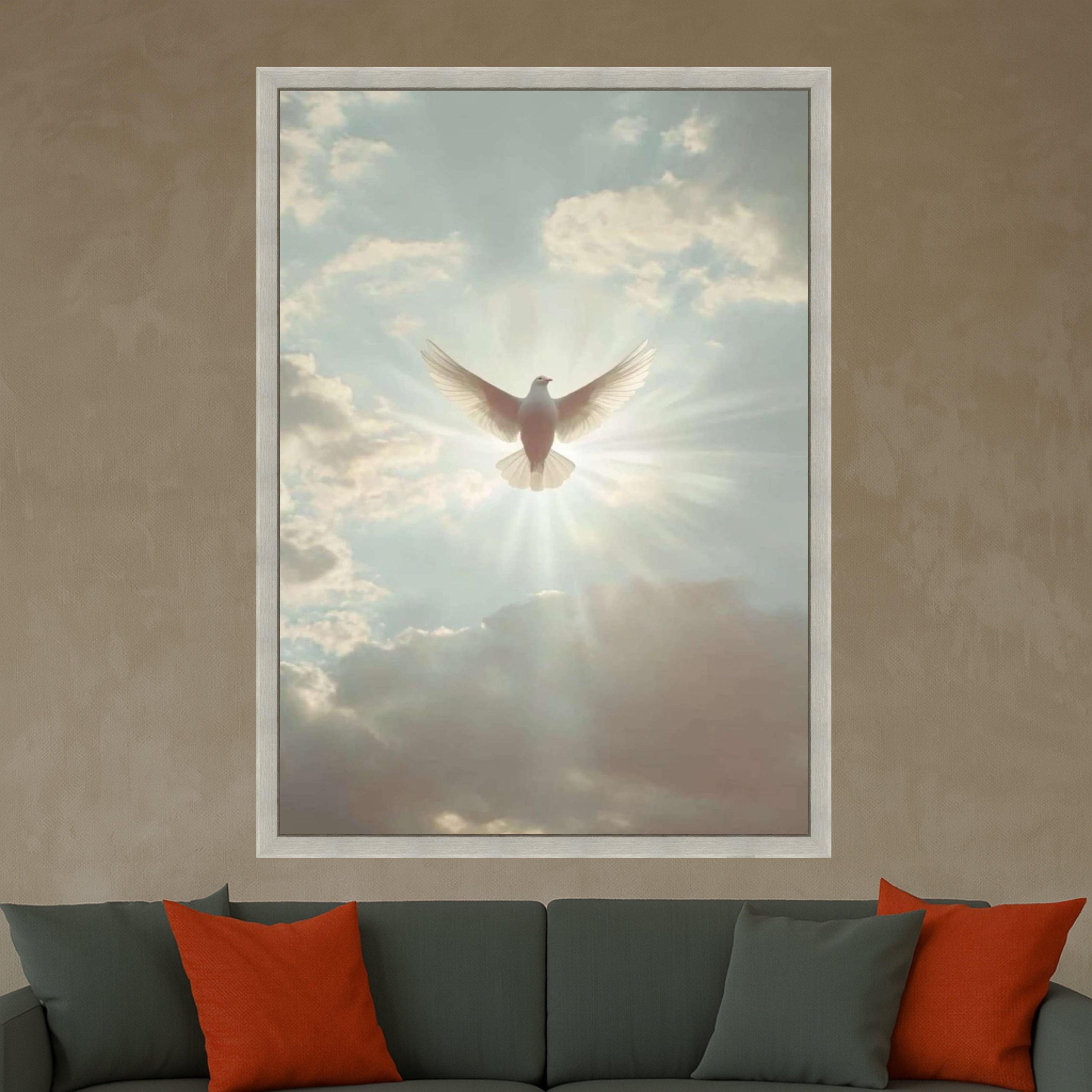 Dove Canvas Print – Spiritual Wall Art, Peaceful Wall Decor, Inspirational Artwork Ready to Hang