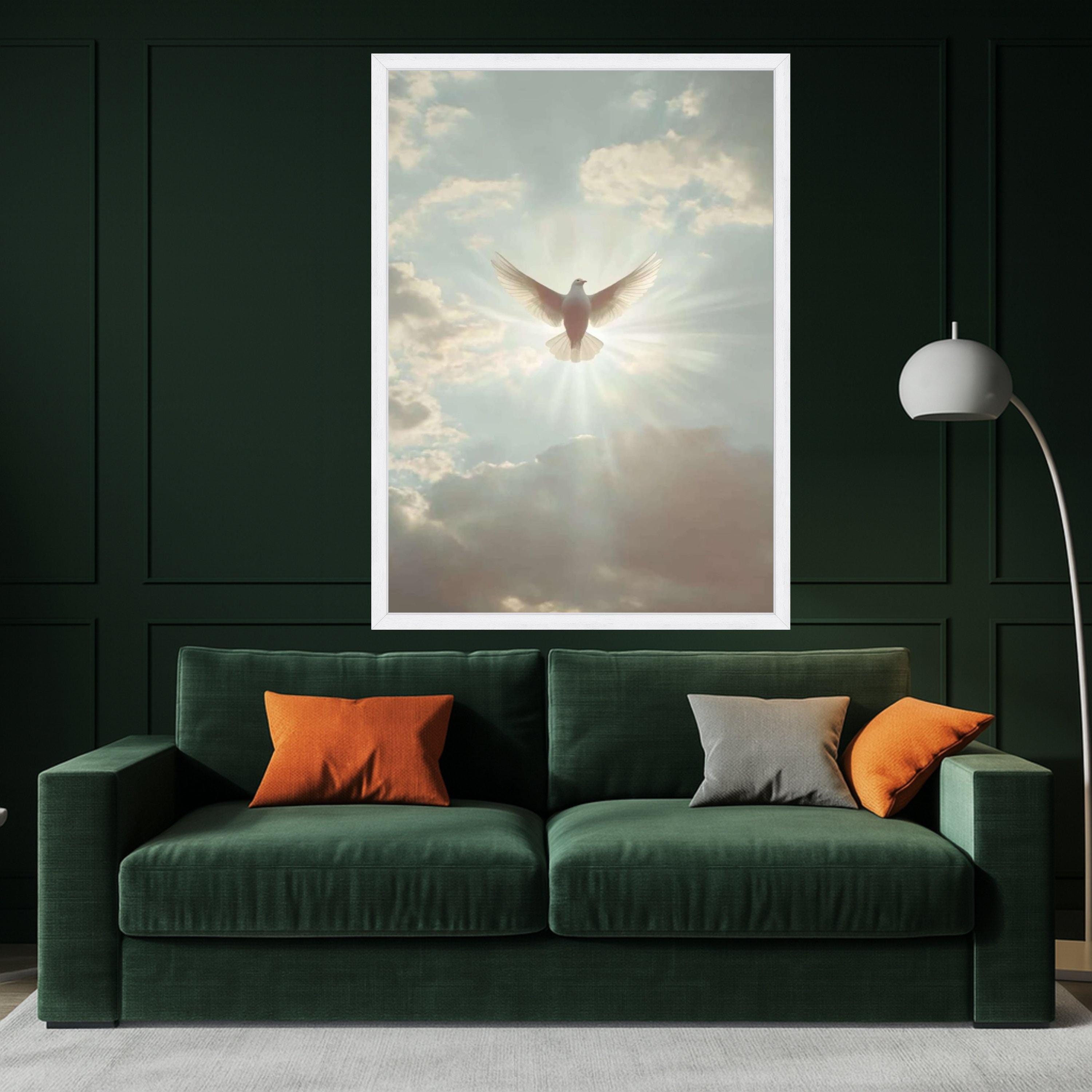Dove Canvas Print – Spiritual Wall Art, Peaceful Wall Decor, Inspirational Artwork Ready to Hang
