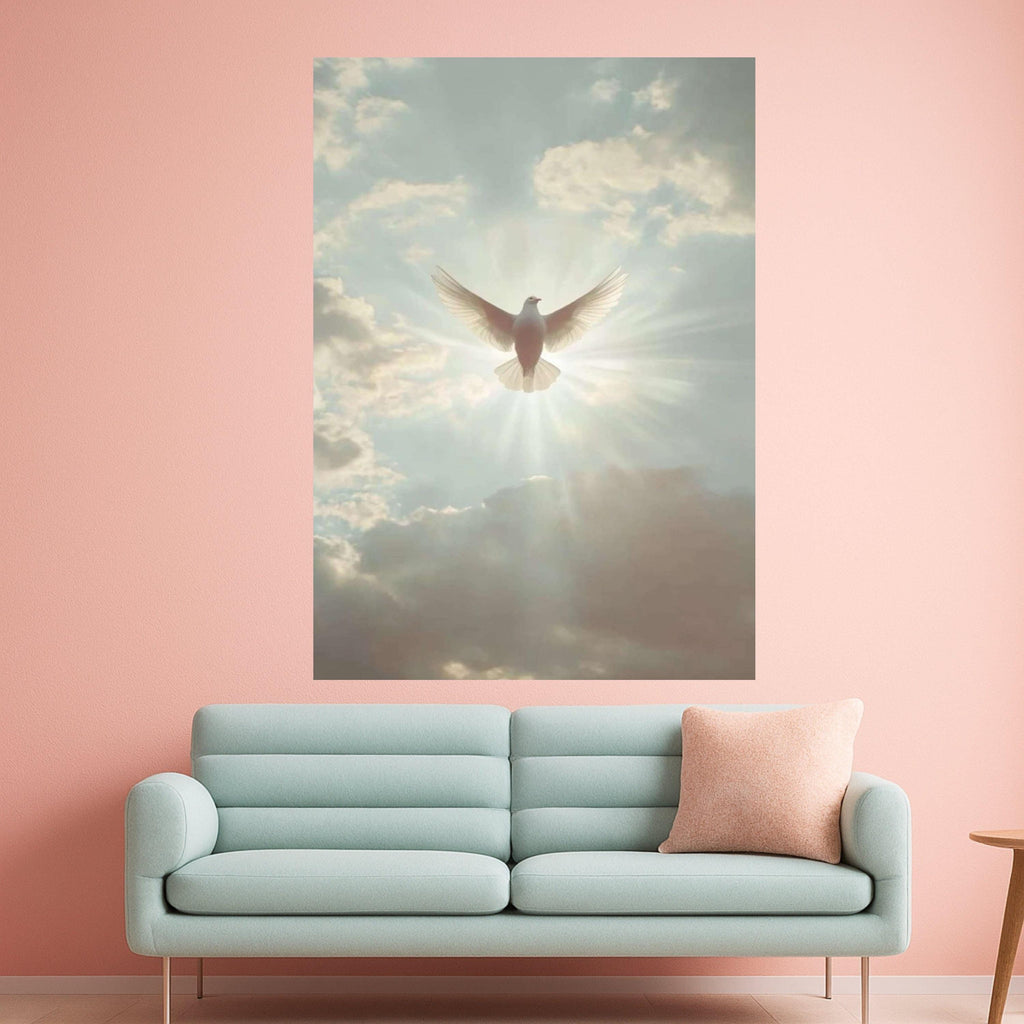 Dove Canvas Print – Spiritual Wall Art, Peaceful Wall Decor, Inspirational Artwork Ready to Hang