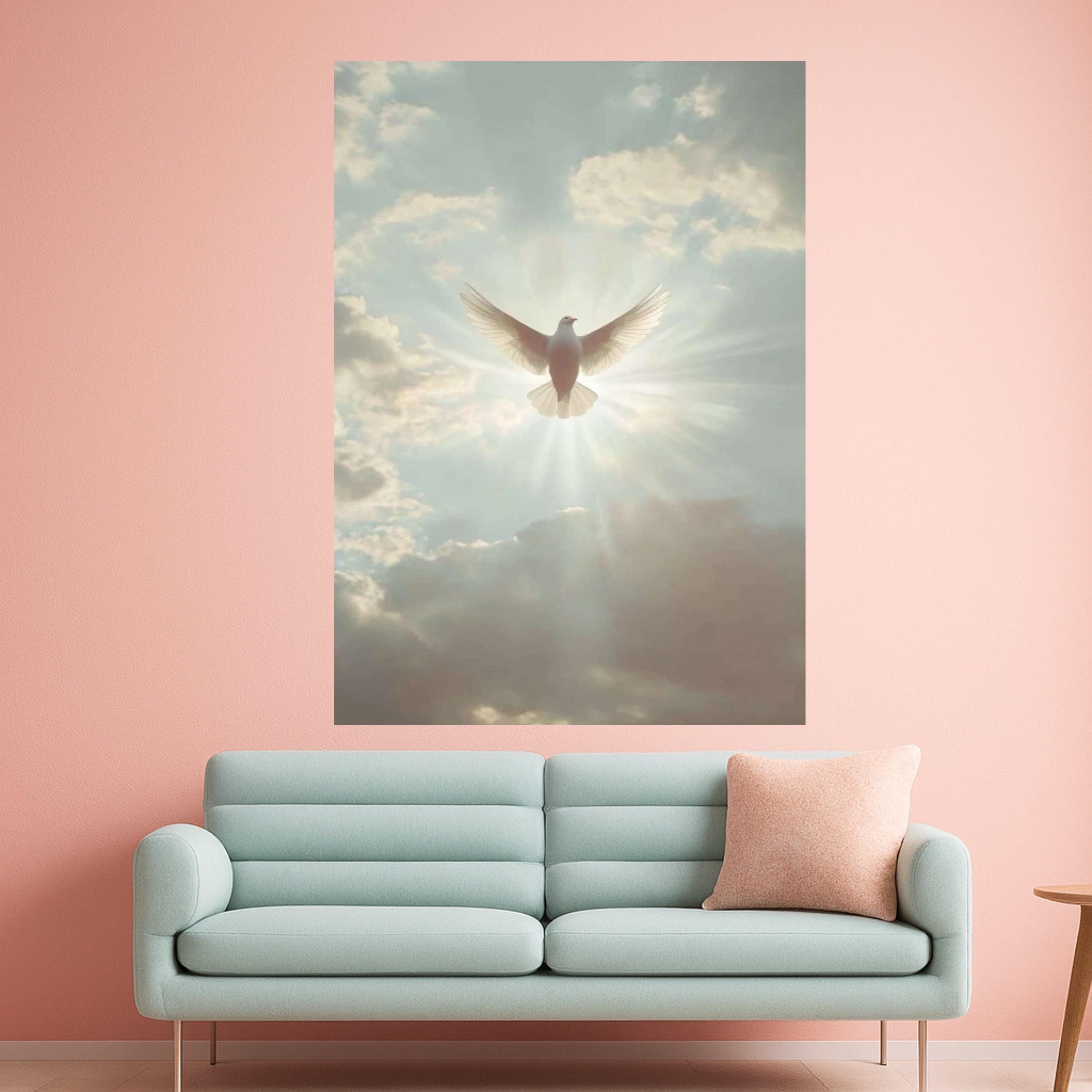 Dove Canvas Print – Spiritual Wall Art, Peaceful Wall Decor, Inspirational Artwork Ready to Hang