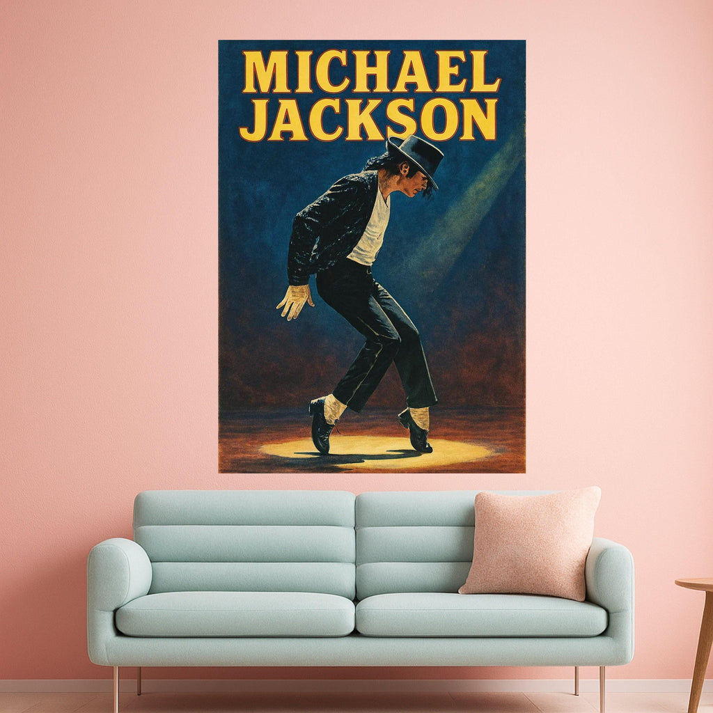 Michael Jackson Canvas Print – Iconic Music Wall Art Ready to Hang – Pop Legend Wall Decor for Home or Studio