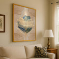 Golden Lotus Flower Canvas Print – Modern Spiritual Wall Art, Zen Wall Decor, Ready to Hang Wall Decoration