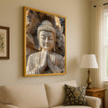 Stone Buddha Canvas Print – Zen Wall Art, Spiritual Wall Decor, Meditation Ready to Hang Wall Decoration