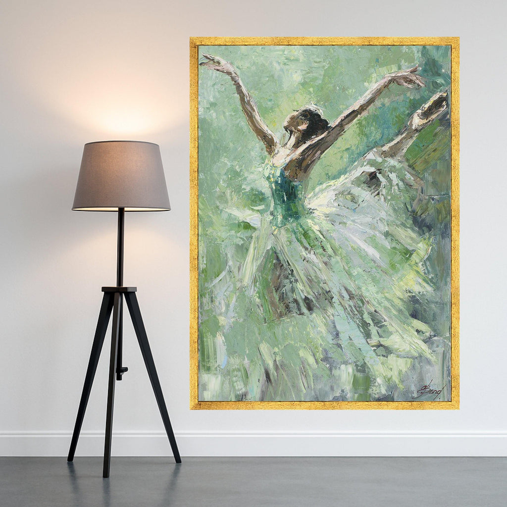 Ballerina Canvas Print – Elegant Wall Art, Impressionist Wall Decor, Ready to Hang Ballet Wall Decoration