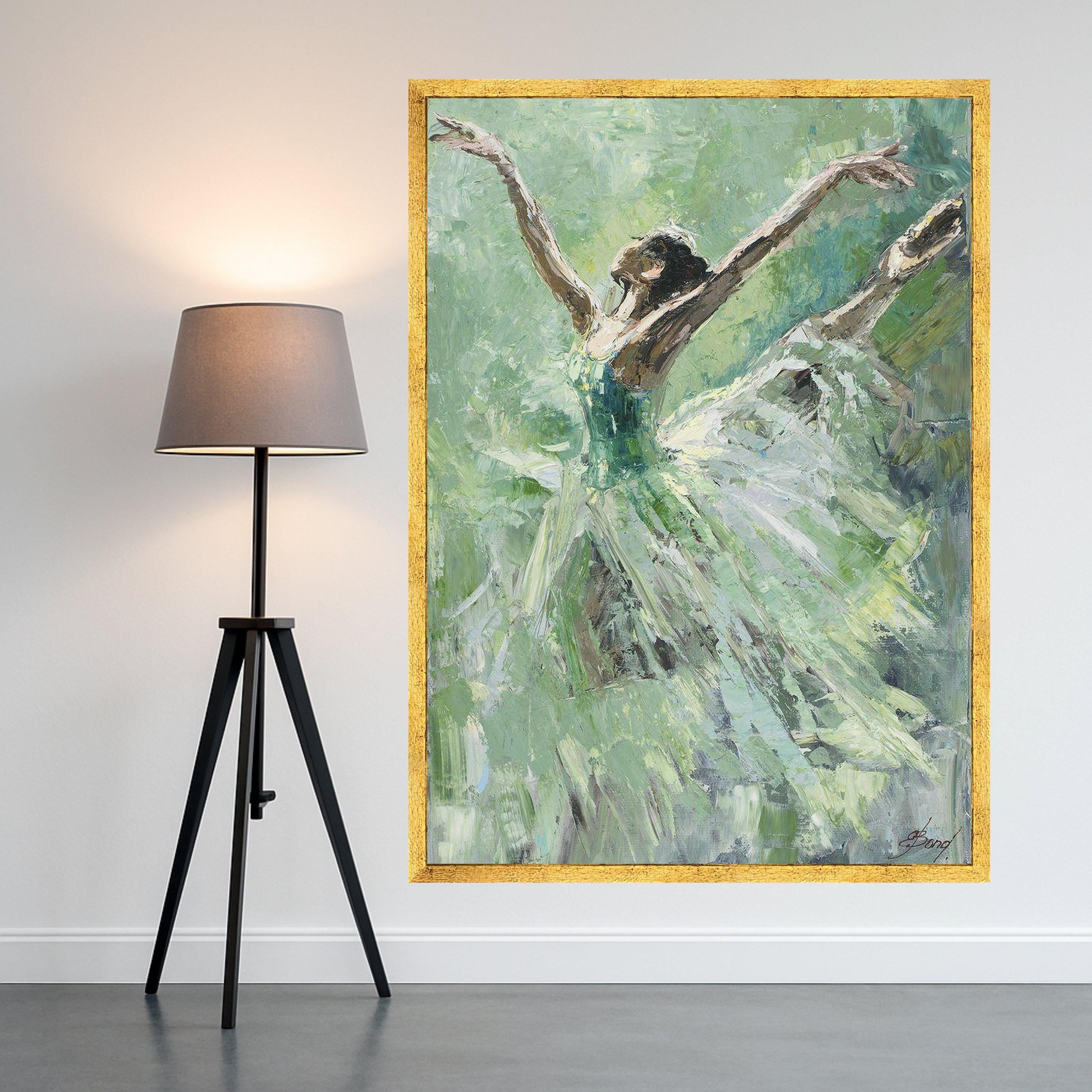 Ballerina Canvas Print – Elegant Wall Art, Impressionist Wall Decor, Ready to Hang Ballet Wall Decoration