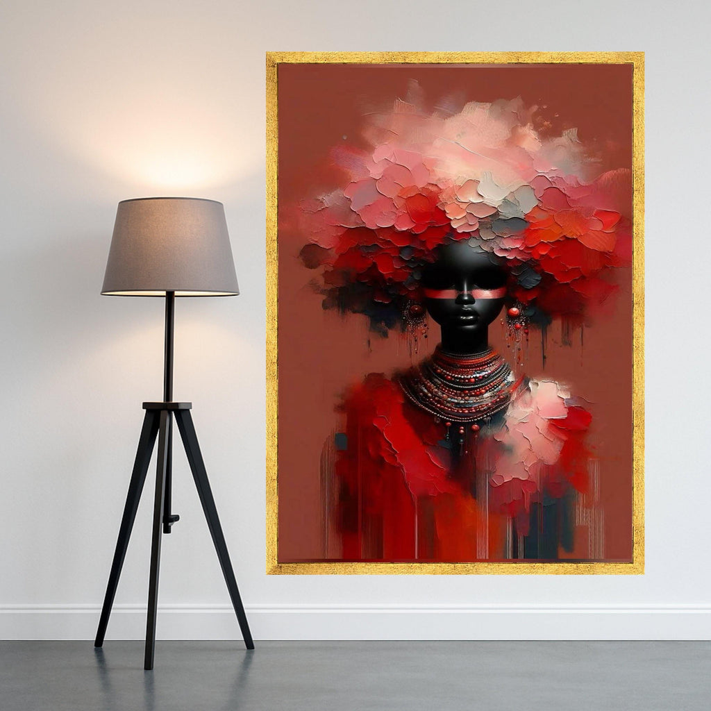 Abstract Portrait Canvas Print – Modern Wall Art, Vibrant Wall Decor, Contemporary Artwork Ready to Hang
