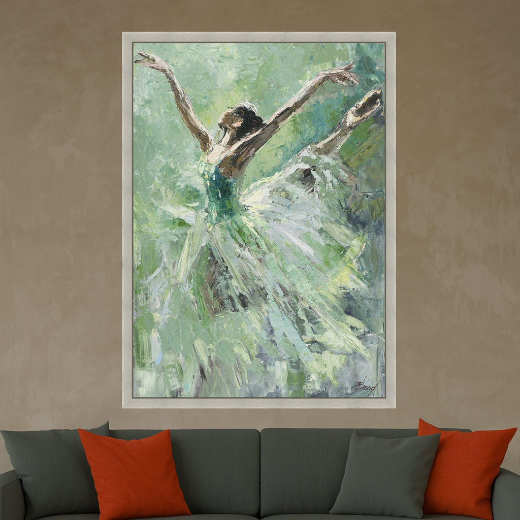 Ballerina Canvas Print – Elegant Wall Art, Impressionist Wall Decor, Ready to Hang Ballet Wall Decoration