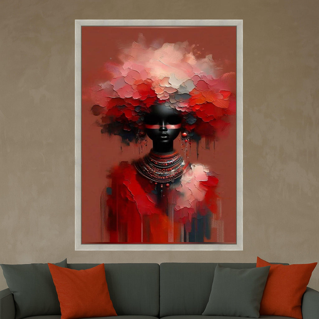 Abstract Portrait Canvas Print – Modern Wall Art, Vibrant Wall Decor, Contemporary Artwork Ready to Hang