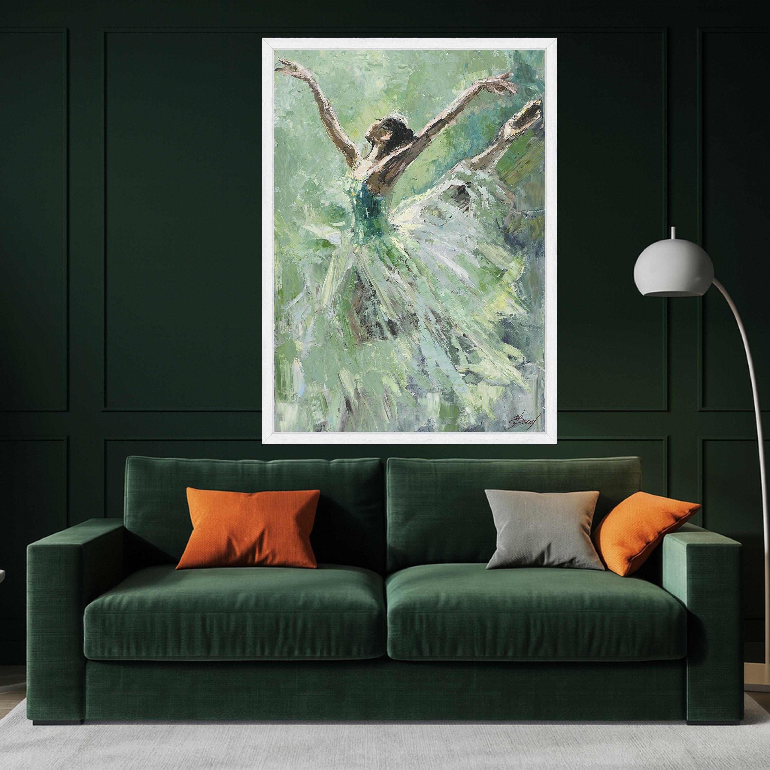 Ballerina Canvas Print – Elegant Wall Art, Impressionist Wall Decor, Ready to Hang Ballet Wall Decoration