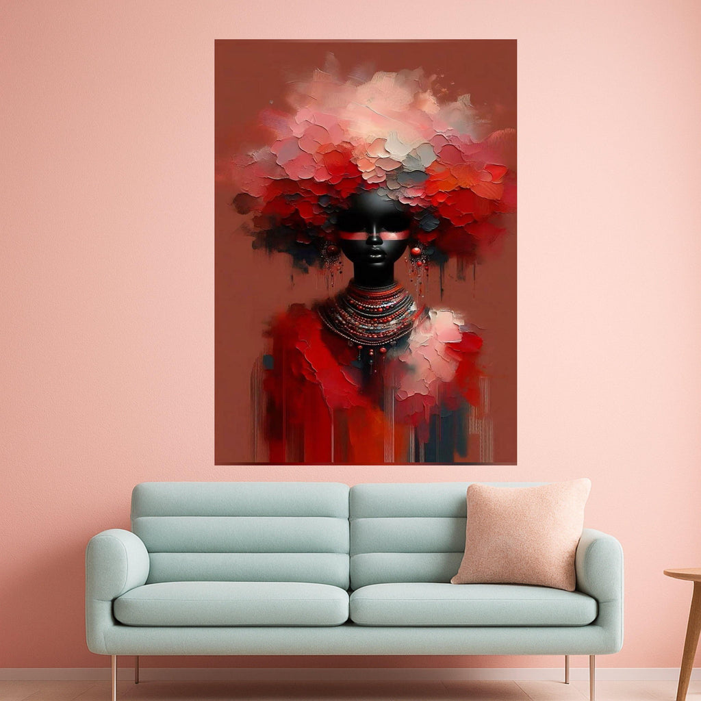 Abstract Portrait Canvas Print – Modern Wall Art, Vibrant Wall Decor, Contemporary Artwork Ready to Hang