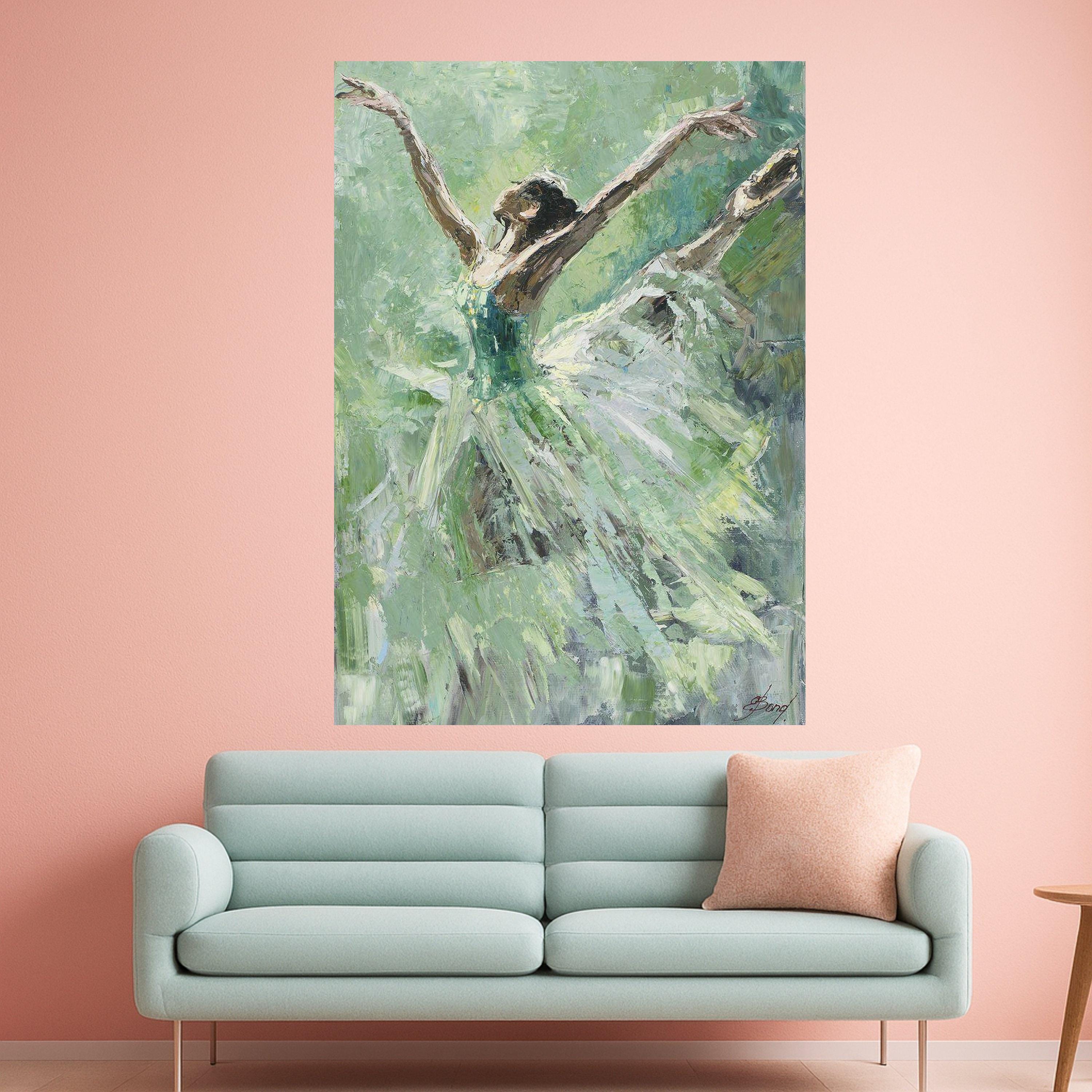 Ballerina Canvas Print – Elegant Wall Art, Impressionist Wall Decor, Ready to Hang Ballet Wall Decoration