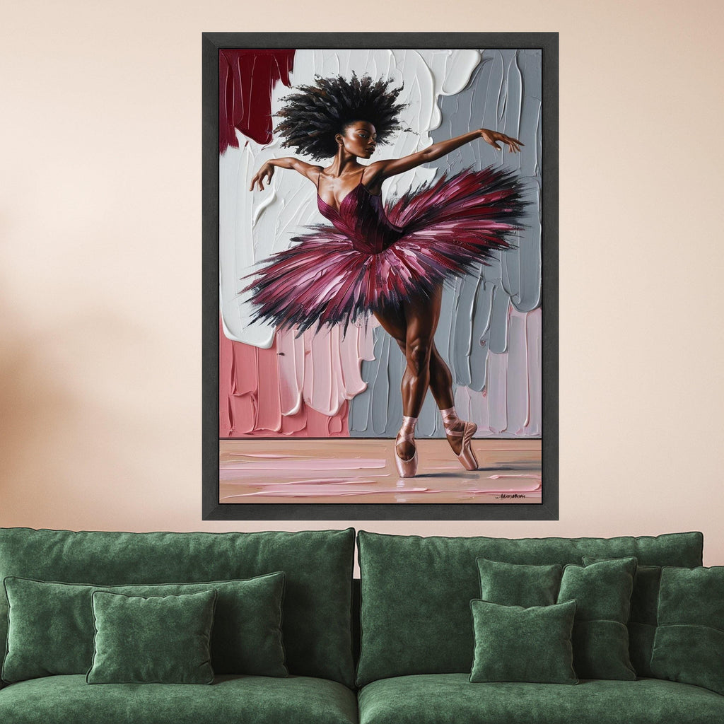 Ballerina Canvas Print – Elegant Wall Art, Dance Wall Decor, Ready to Hang Modern Wall Decoration