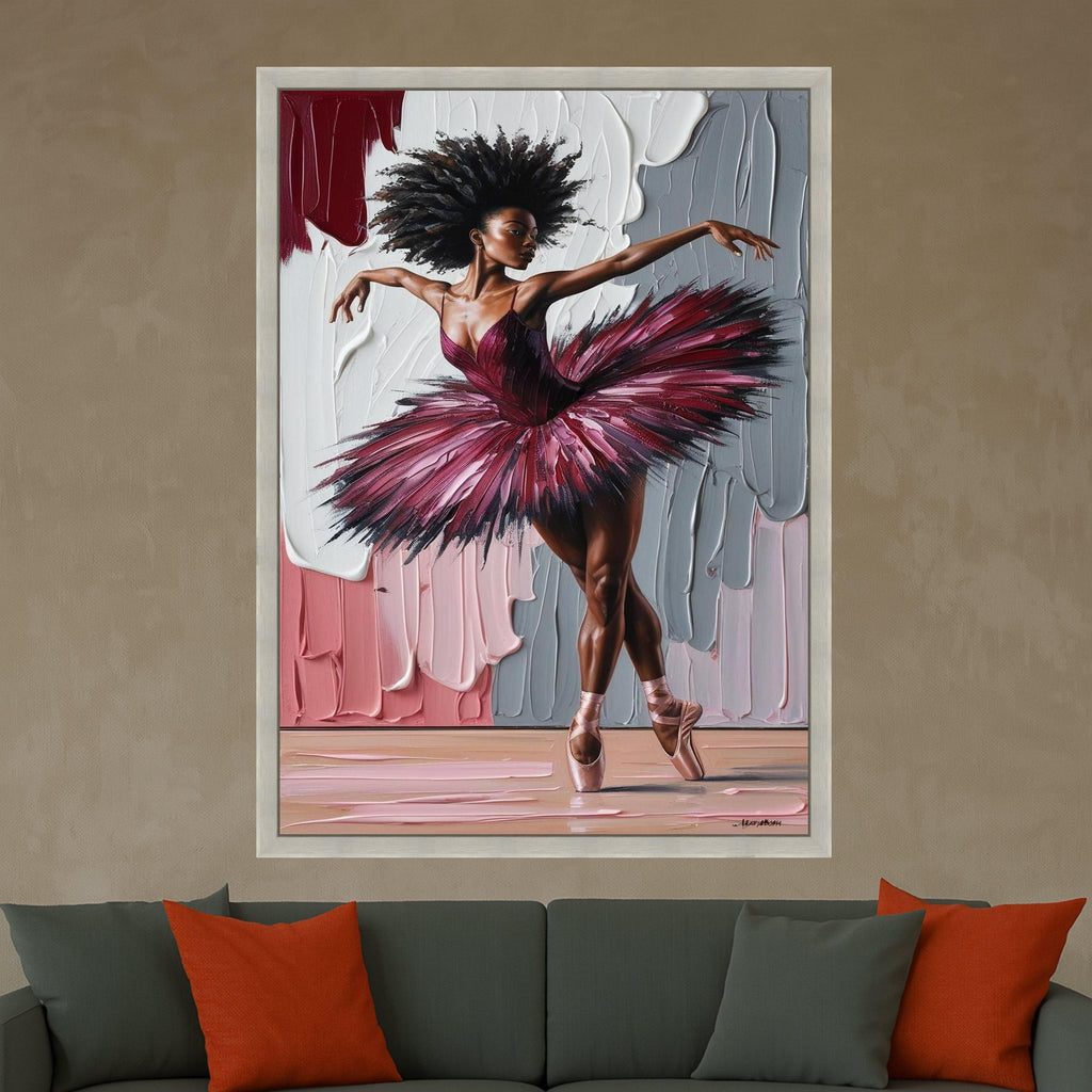 Ballerina Canvas Print – Elegant Wall Art, Dance Wall Decor, Ready to Hang Modern Wall Decoration