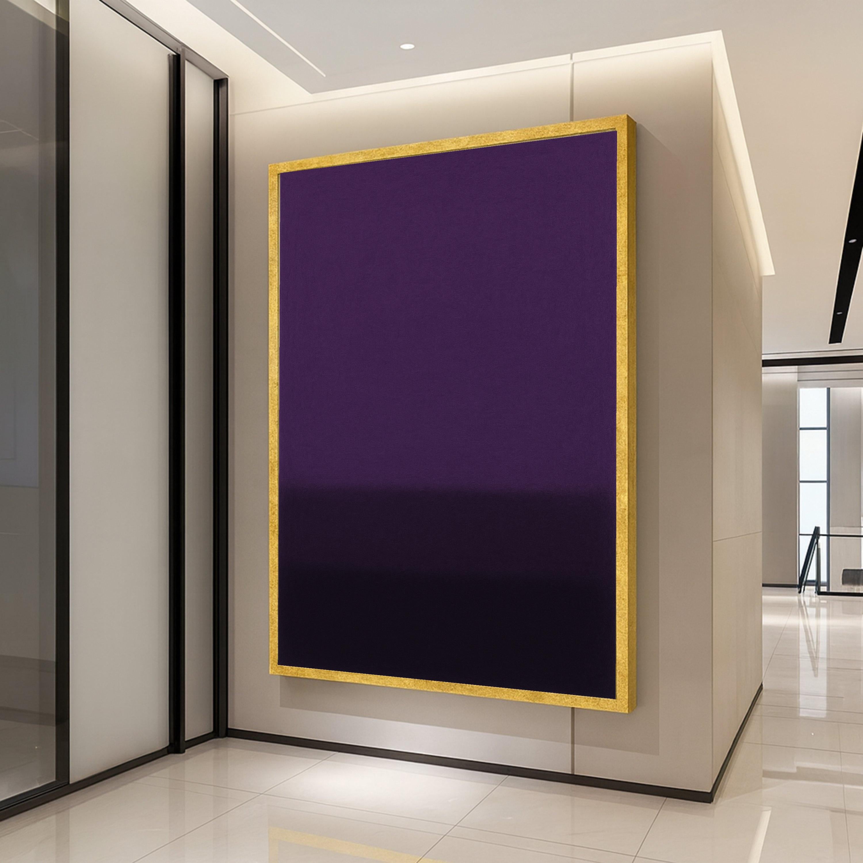 Mark Rothko Deep Purple Autumn Ombre Painting Print, Gradient Abstract Canvas Wall Art, Modern Minimalist Fall Season Home Decor