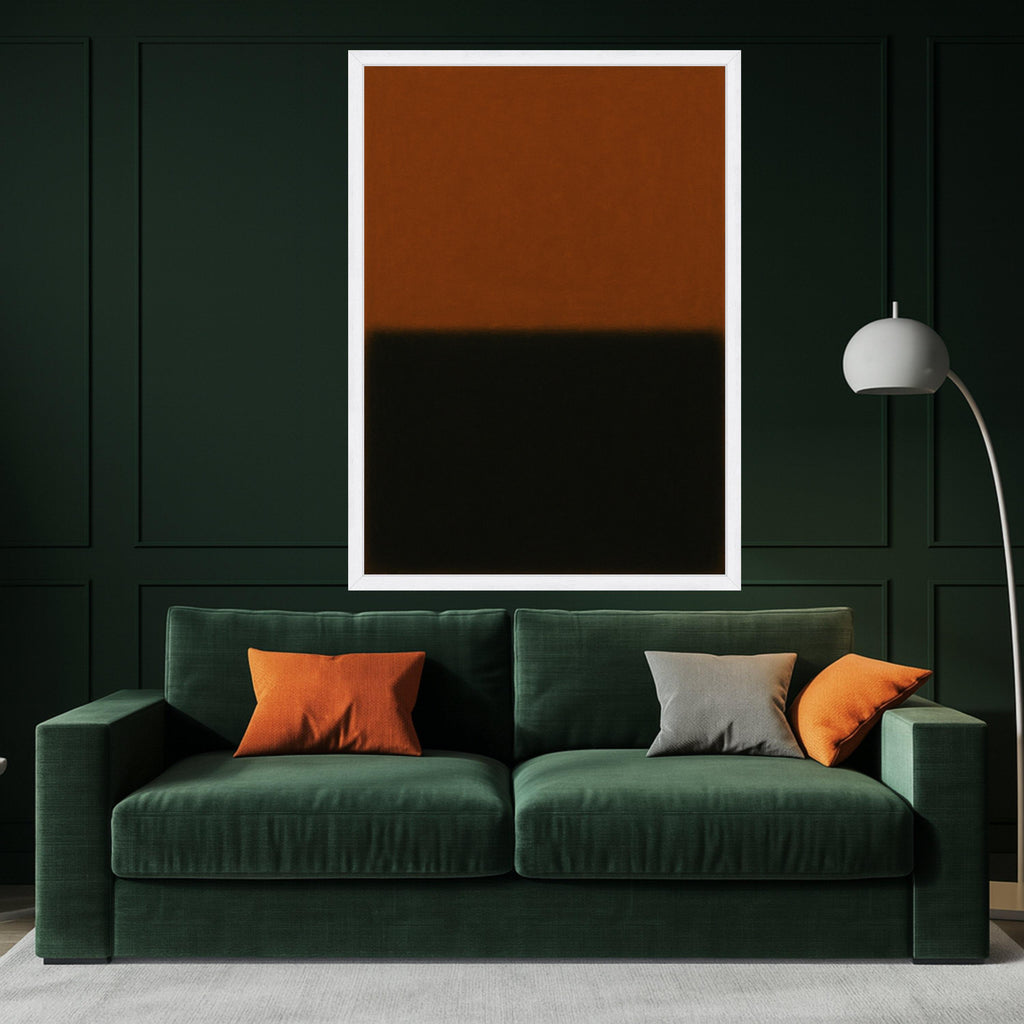 Minimalist Rust & Black Canvas Print – Modern Abstract Wall Art, Wall Decor, Ready to Hang Wall Decoration