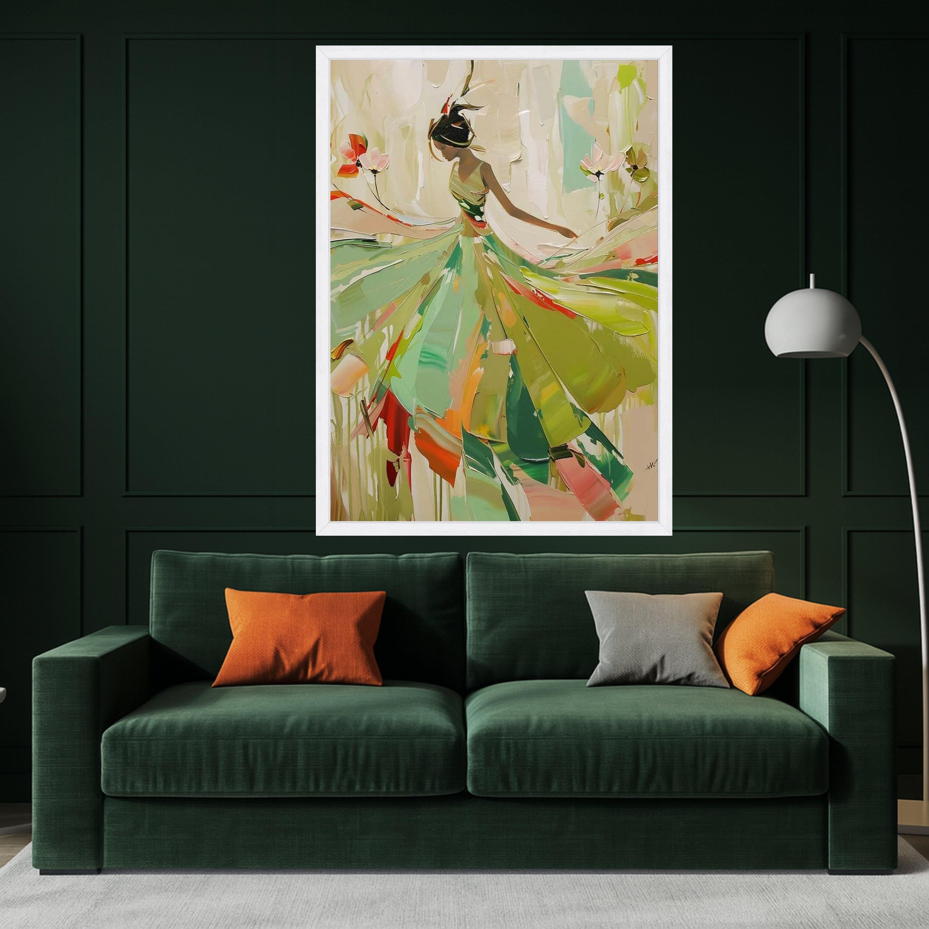 Abstract Dancer Canvas Print – Colorful Wall Art, Ballerina Wall Decoration, Ready to Hang Wall Decor