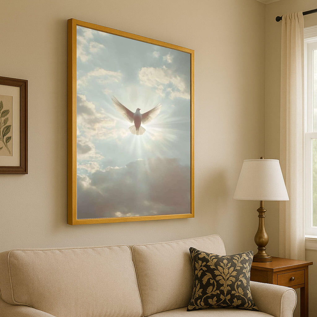 Dove Canvas Print – Spiritual Wall Art, Peaceful Wall Decor, Inspirational Artwork Ready to Hang