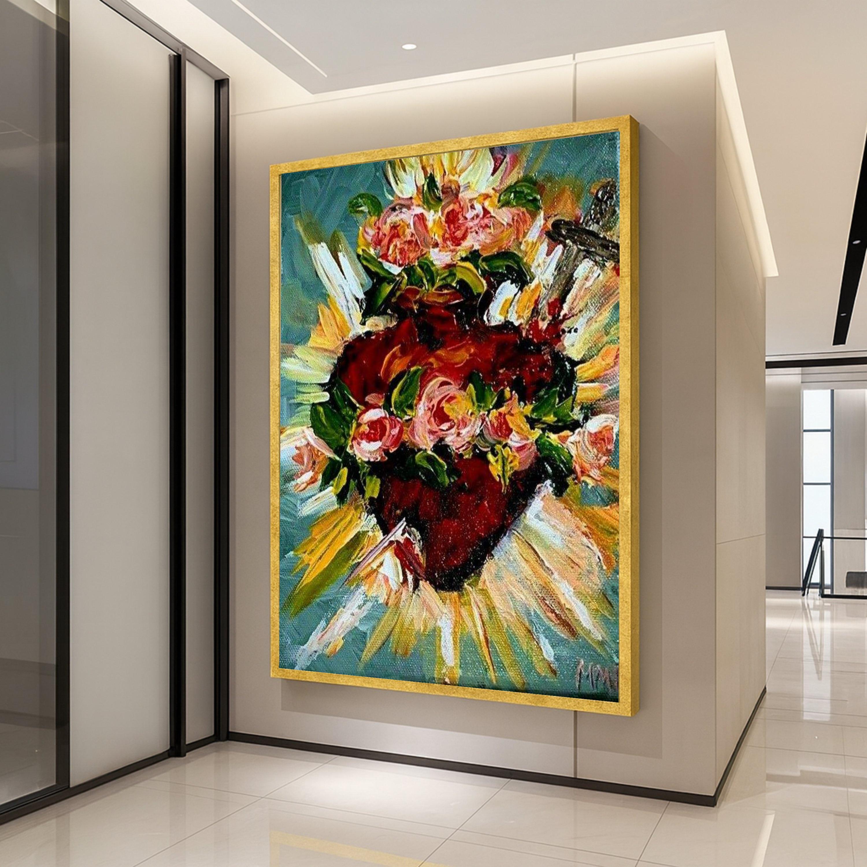 Sacred Heart Canvas Wall Art – Christian Wall Decor, Religious Wall Art Ready to Hang
