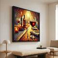 Wine Canvas Print Wall Decoration – Romantic Dining Wall Art Ready to Hang Wall Decor