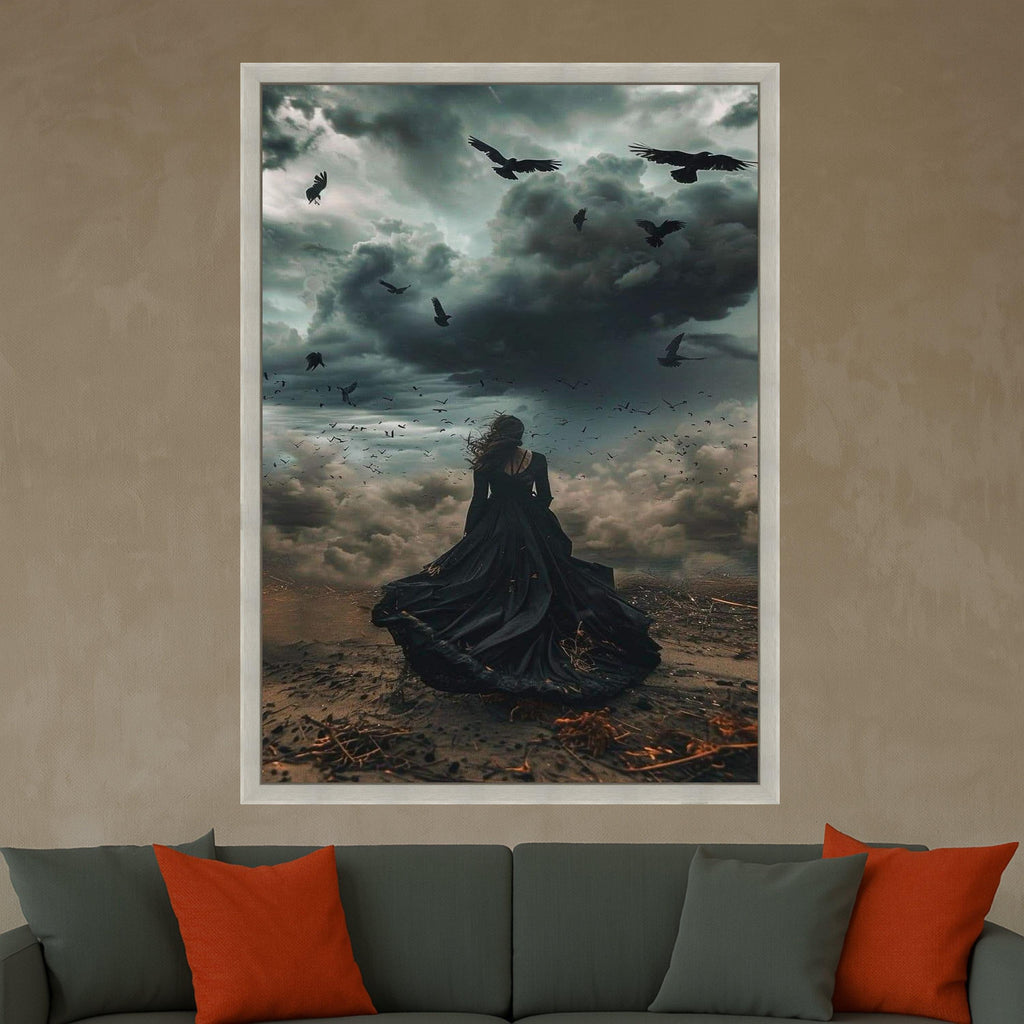 Gothic Canvas Print Wall Decoration – Dark Fantasy Wall Art Ready to Hang Wall Decor