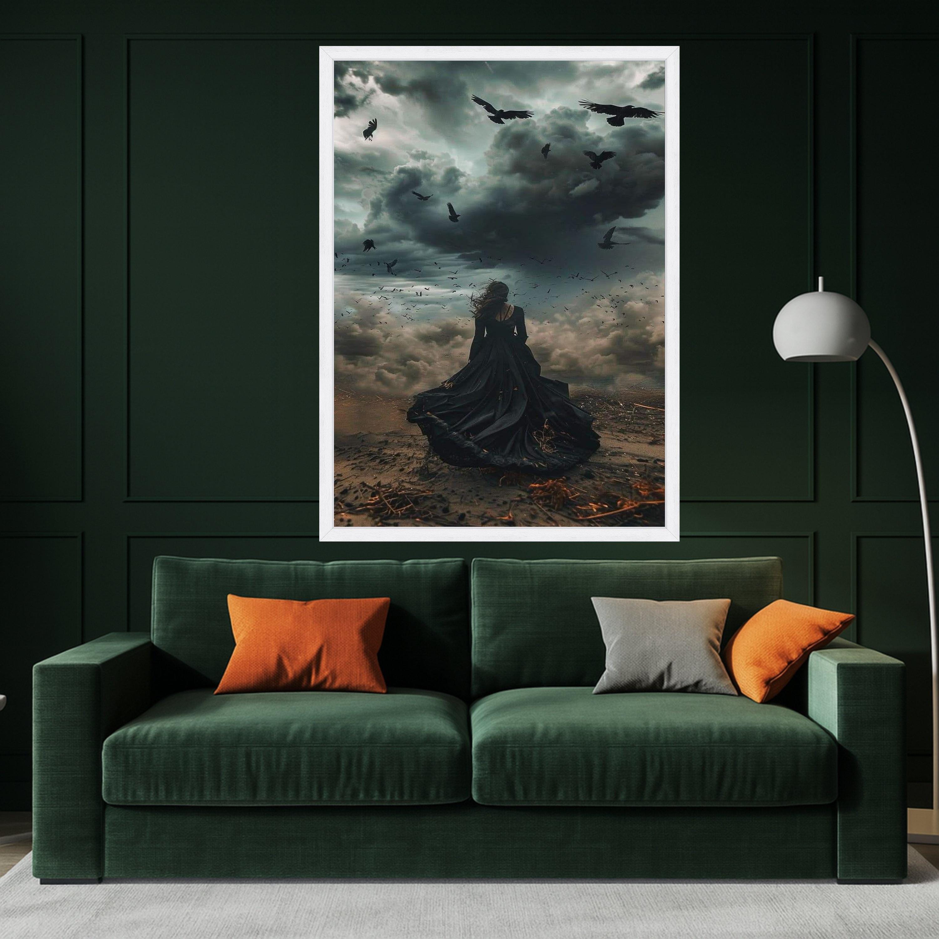 Gothic Canvas Print Wall Decoration – Dark Fantasy Wall Art Ready to Hang Wall Decor